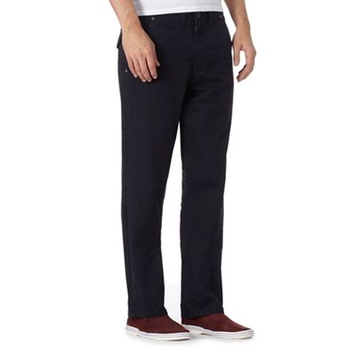 St George by Duffer Navy twill straight fit chinos